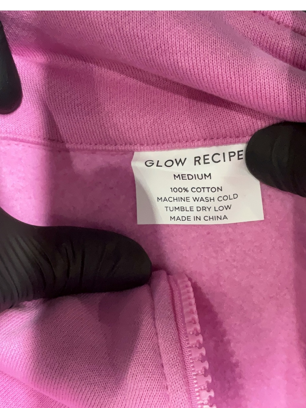 Glow Recipe Pink Quarter Zip Sweatshirt - Picture 4 of 5
